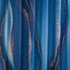 Штора с рисунком, синие разводы, без колец - полиэстэр, 180 х 180 см САНАКС 01-92				